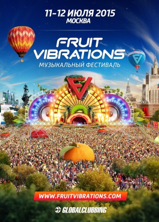 Fruit Vibrations 2015 везут Steve Aoki,  James Zabiela и Moonbeam.