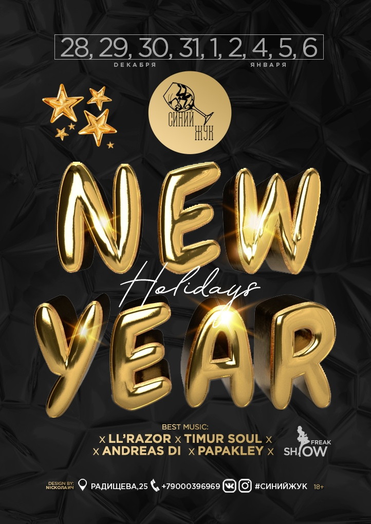 New Year Holiday's в Синем Жуке