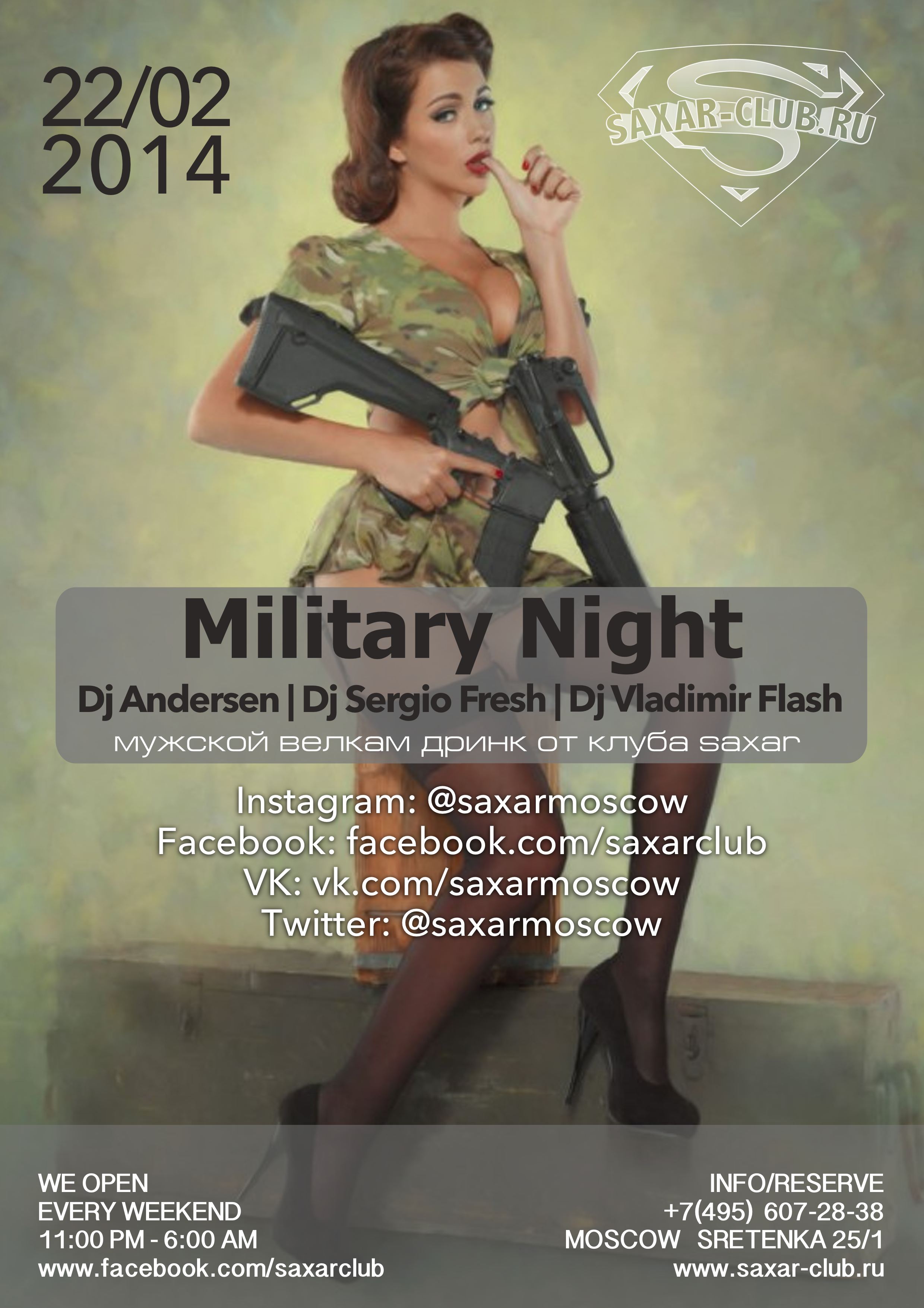 22/02/2014 Saxar Club @  Military Night