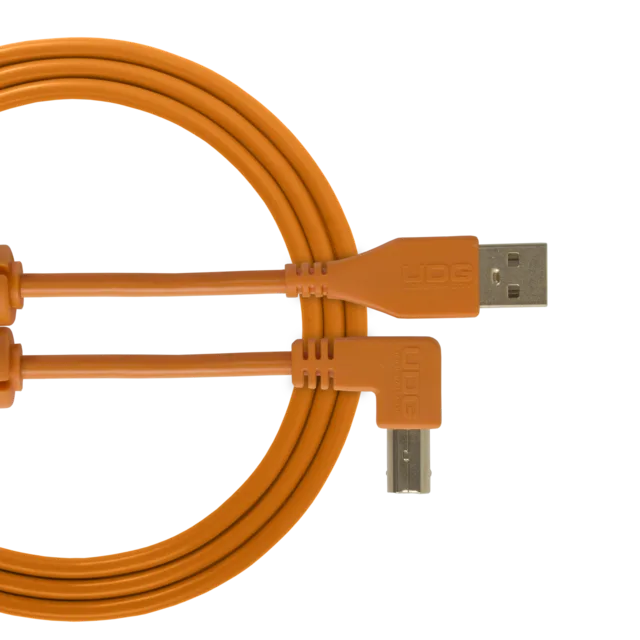 UDG Ultimate Audio Cable USB 2.0 A-B Orange Angled 1 m