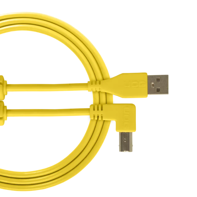 UDG Ultimate Audio Cable USB 2.0 A-B Yellow Angled 1 m