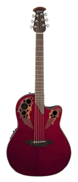 Ovation CE44-RR Celebrity Elite Mid Cutaway Ruby Red