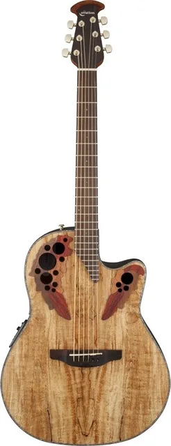 Ovation CE44P-SM Celebrity Elite Plus Mid Cutaway Natural Spalted Maple