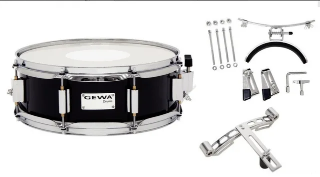 GEWA Marching Small Drum Birch Black Chrome 14x5.5"