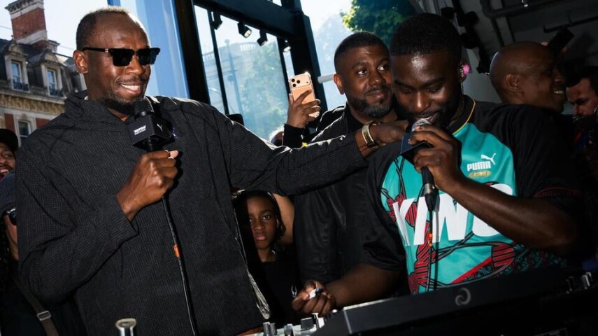 Usain Bolt за пультом вместе с DJ AG