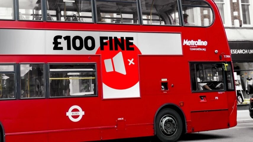 Музыка без наушников в автобусе может обойтись в £100