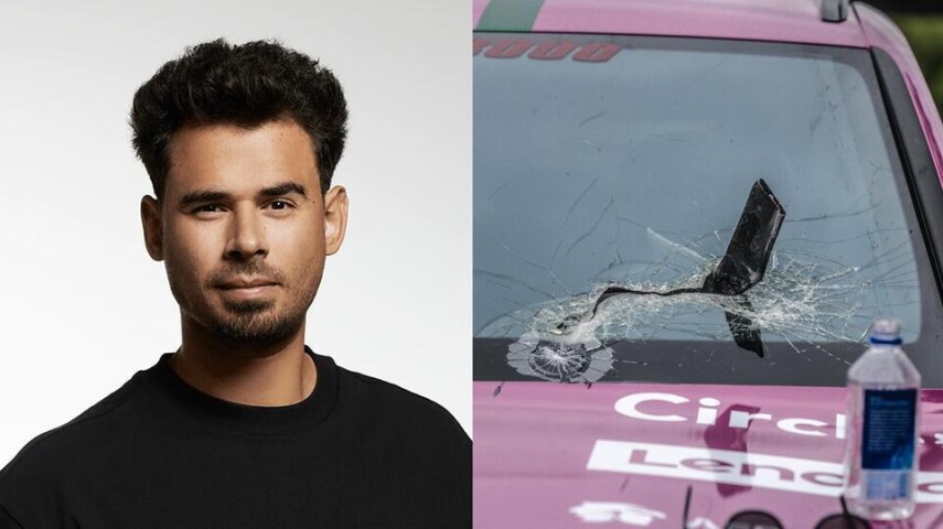Металл пробил лобовое стекло автомобиля Afrojack