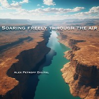 Soaring freely through the air