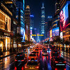 The life of a nighttime city