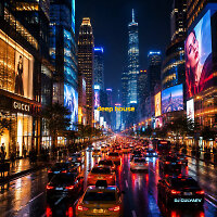 The life of a nighttime city